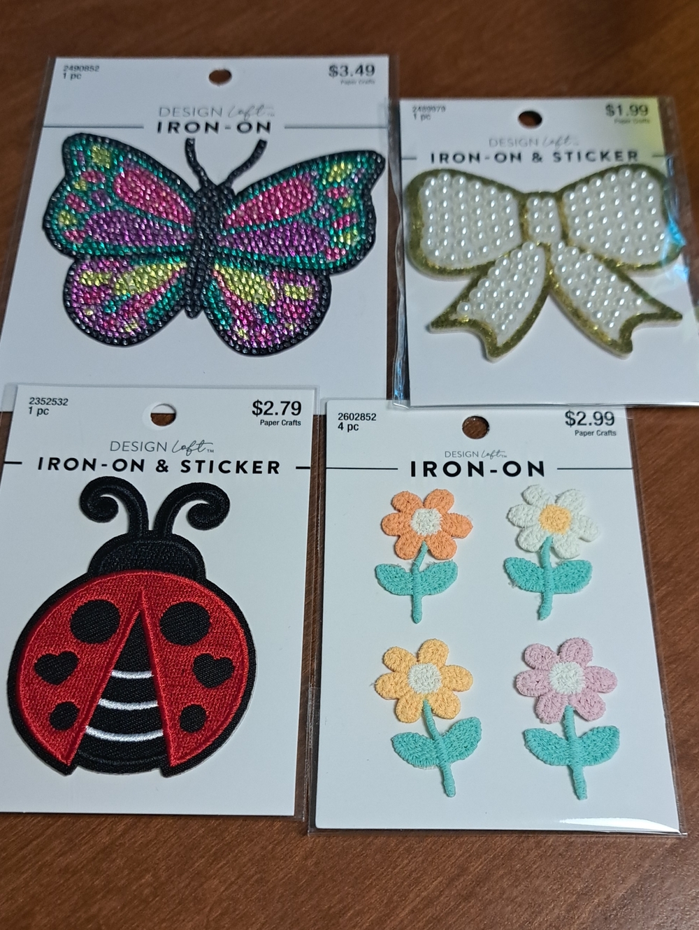 Iron On & Stickers Set Of 4